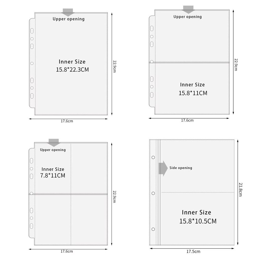 Card Penny Sleeve - A5 Fotokaartmap met transparante PP-zakjes, zuurvrij,