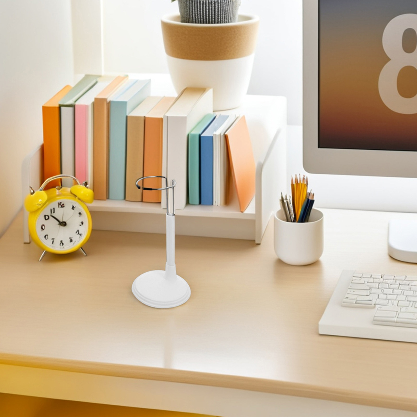 Action Figure Stand - 5 stuks witte, verstelbare displaystandaards voor